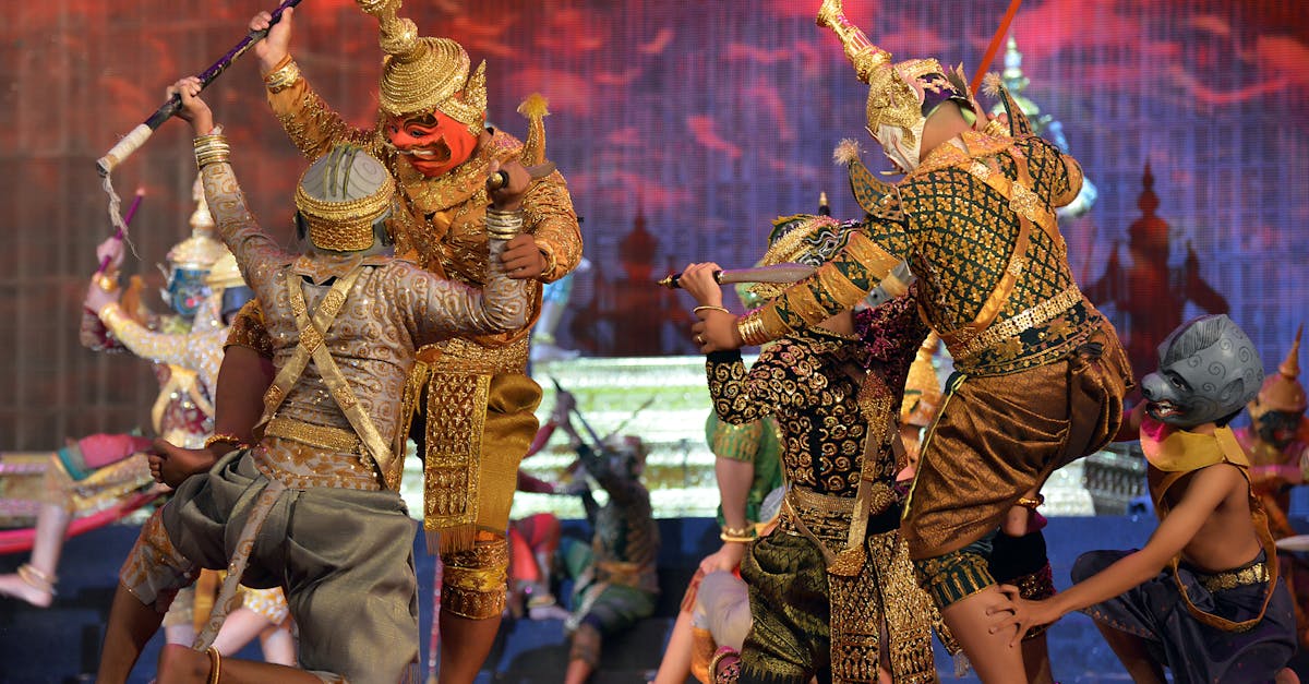 Dancers in traditional Khmer costumes perform an elaborate religious ceremony in Phnom Penh.