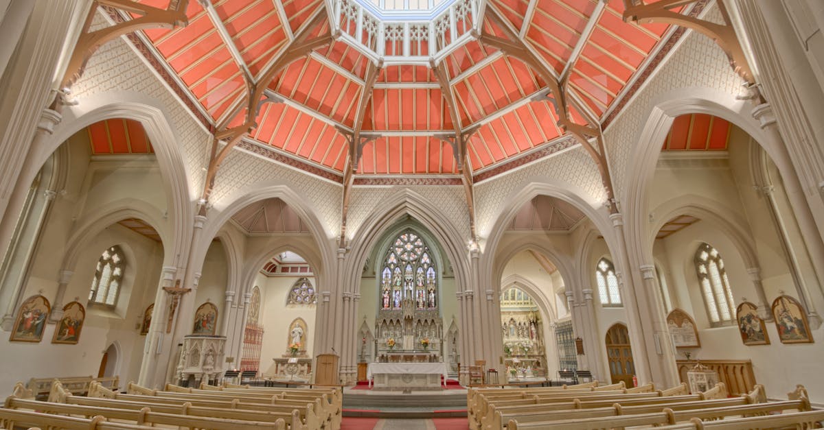 Stunning interior view of Sacred Heart Church in Blackpool, showcasing its magnificent architecture and sacred ambiance.