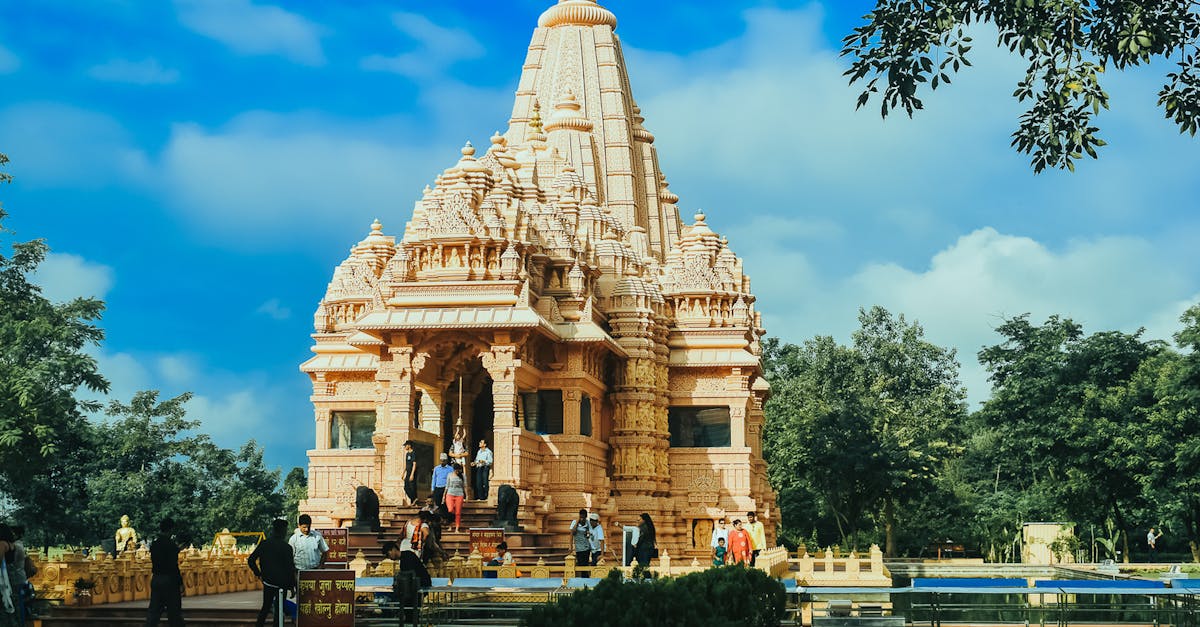 A captivating view of the Shashwat Dham, a famous Hindu temple in Devachuli, Nepal.